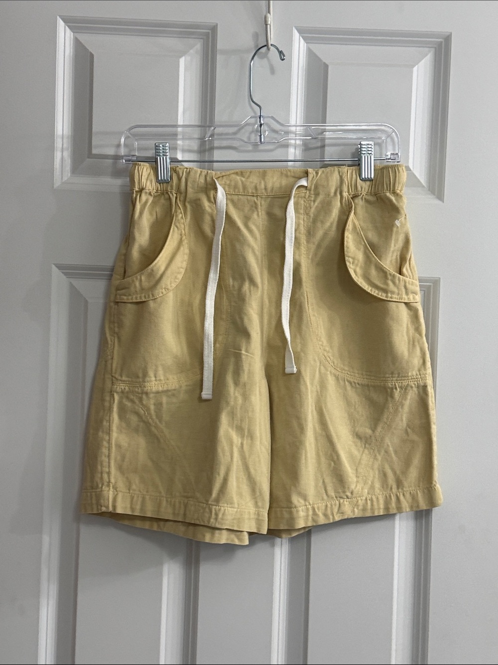 Free People Yellow Drawstring Utility Shorts NWOT